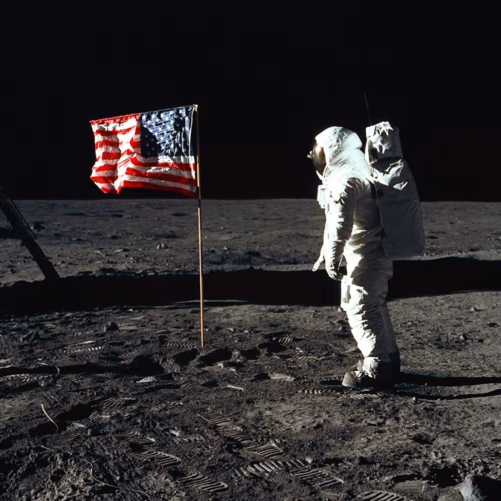 Man lands on the Moon